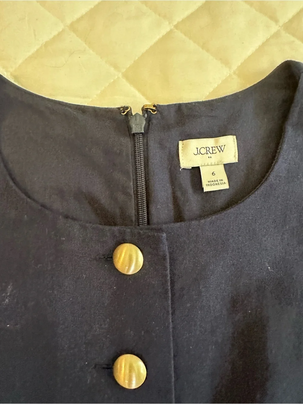 J. Crew Linen Blend button front mini dress